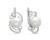 Серьги из серебра c белыми речными жемчужинами 9,5-10 мм Серьги из серебра c белыми речными жемчужинами 9,5-10 мм